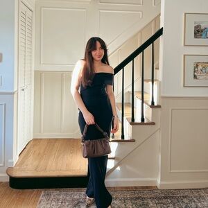 Lulus Elegant Black Off-Shoulder Jumpsuit